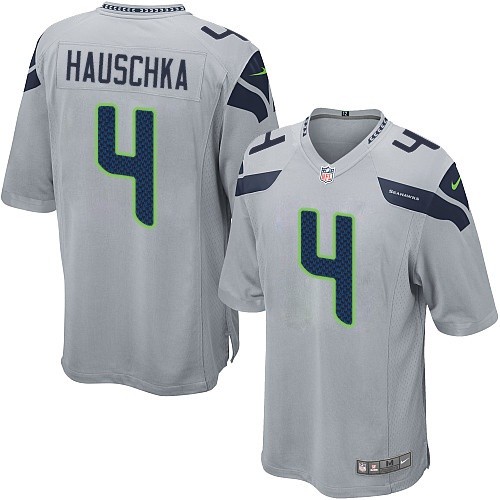 Youth Elite Steven Hauschka Nike Jersey Grey Alternate - #4 NFL Seattle Seahawks